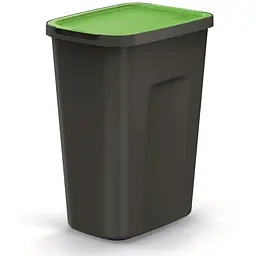 Баки для сортування сміття Prosperplast Keden Compacta Q Plus, комплект 3x35 л, чорний, кришка синя, зелена, жовта - мініатюра 5
