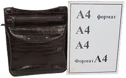 Чоловіча шкіряна сумка наплечна коричнева Mykhail Ikhtyar sum0028766 - мініатюра 10
