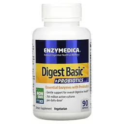 Ензими Digest Basic + Probiotics 90 капсул Enzymedica vit0006014