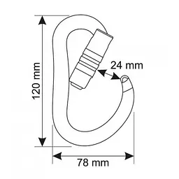 Карабін Camp Atom 3Lock Gunmetal (1060-2923) - мініатюра 2