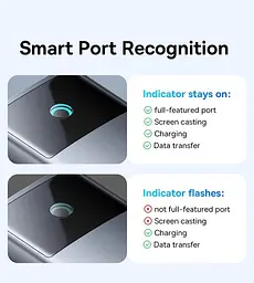 Хаб адаптер док-станція Baseus 6-in-1 Metal Gleam Series II Usb-C to HDMI + LAN (RJ-45) B00061802813-00 - мініатюра 4