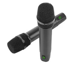 Мікрофон для караоке REAL-EL KM-850, Black, 6.35 мм jack, підключення бездротове, - 60 дБ, радіус дії до 25 м, 2 шт (EL121900002) - мініатюра 4