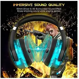 Навушники Onikuma Gaming with LED K1 Pro чорні - мініатюра 3