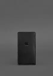 Шкіряний чохол для iPhone 12 Чорний Краст