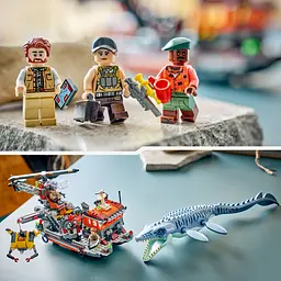 Конструктор LEGO Jurassic World Напад мозазавра на човен 703 ел. (77983) - мініатюра 9