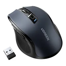 Бездротова мишка комп'ютерна MU006 UGREEN Portable Wireless Mouse чорний 15063 Мишка для ноутбука та ПК