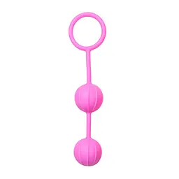Вагінальні кульки Easytoys Vertical Ribbed Geisha рожеві