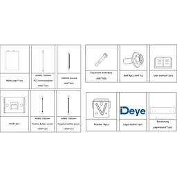 Акумулятор Deye LiFePO4 48V (51.2V/100Ah/5120Wh) (SE-F5-С) [173482] - мініатюра 4