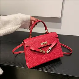Жіноча сумка через плече крос-боді з екошкіри Lilly P2-8535R Червона - мініатюра 4
