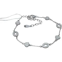 Срібний браслет TOP Silver з фіанітами. 550072Б