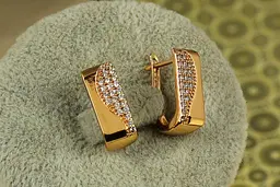 Сережки Xuping Jewelry Спектакль 1,7 см золотисті - мініатюра 3