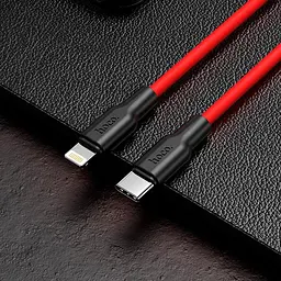 Кабель HOCO Type-C to Lightning Silicone PD charging data cable X21 Plus 1m, 3A, 20W - мініатюра 4