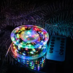 Гірлянда Роса нитка 500 LED довжина 50 м з пультом від мережі зелена, мультиколор GarlandoPro 500L50MGML - мініатюра 21