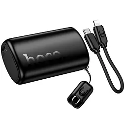 Портативний ЗП Power Bank Hoco Q50 Victory PD20W with cable 10000 mAh Black - мініатюра 4