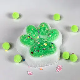 Сквіш антістрес UFT Squish Cat Paw Fluffy 5 Пухнаста лапка Green - мініатюра 3