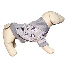 Худі для собак DIEGO hoodie Сірі букви XL