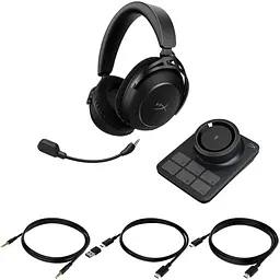Игровая гарнитура HyperX Cloud Alpha 2 WL/BT/mini-jack/USB-A/USB-C Black (AJ5C7AA) - миниатюра 3