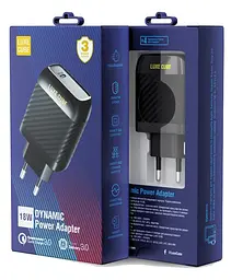 Мережевий зарядний пристрій Luxe Cube Dynamic 18W (1USBх3A) Чорний (4446689880896) - мініатюра 2