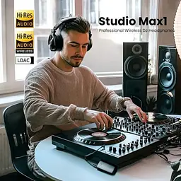 Навушники OneOdio Studio Max 1 Bluetooth Hi-Res Wireless/LDAC +3,5мм/6,35мм Audio (Studio Max 1 Black) - мініатюра 5