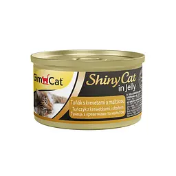 Вологий корм GimCat Shiny Cat ДжимКет Шайні для кішок, креветки та мальт, 70 г (арт.413372/413259)