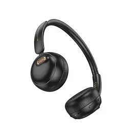 Бездротові накладні навушники HOCO W62 Verso retro BT headphones чорний - мініатюра 3