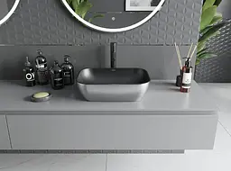 Умивальник Mexen Rita silver black matt накладний MEX-21084574, Хром - мініатюра 3