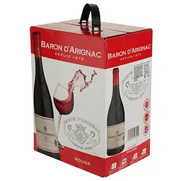 Вино Baron d'Arignac Rouge червоне напівсухе 12% 5 л (27288) - мініатюра 2