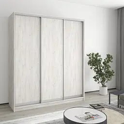 Шафа-купе тридверна MebelStar Комбо AL 3ДСП 180x60x210 см Аляска сірий (MBS-3326)