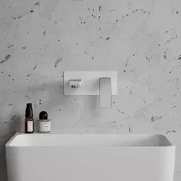 Змішувач для умивальника монтажу Omnires Parma chrome / white (PM7415CRB) - мініатюра 2