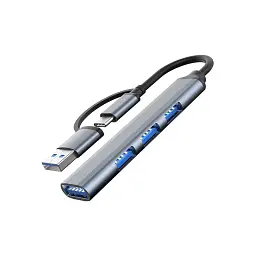 Концентратор Dynamode USB Type-C/Type-A to 1хUSB3.0, 3xUSB 2.0 metal (DM-UH-312AC)
