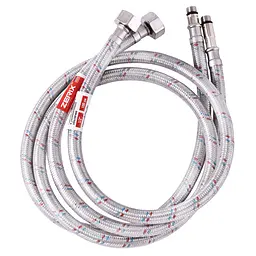 Шланг для змішувача Zerix гайка 1/2'' - Штуцер M10 (100 см) 2 шт ZX1576 - мініатюра 2