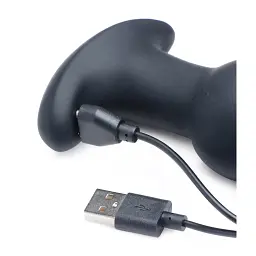 Анальна пробка з вібрацією RM Gyro-M Rimming Plug, 13,7 см, чорний - мініатюра 4