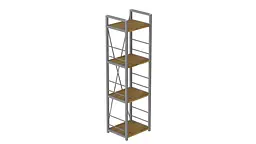 Етажерка 4/34 Ferrum-decor Серії Коннект 120x34x28 сірий ДСП Дуб Артізан 16мм (FRD-104285) - мініатюра 6