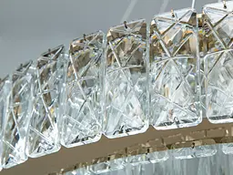 Люстра LED Diasha 575/600+420G золото 105 Вт пульт - мініатюра 8