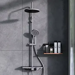 Душова система з виливом Damixa Scandinavian Pure з полицею black 947760300 - мініатюра 2