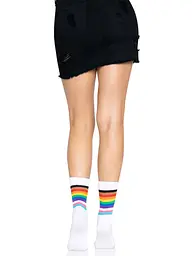 Шкарпетки жіночі в смужку Leg Avenue Pride crew socks Rainbow, 37–43 розмір - мініатюра 6