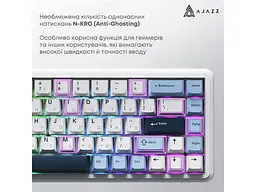 Клавіатура Ajazz AK680 MAX White-Dark Blue (AK680-M-BWD-A) - мініатюра 5