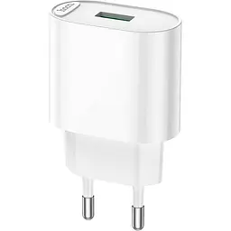 Мережевий зарядний пристрій Hoco C109A Single USB-A 10.5W White (784810) [122580] - мініатюра 2