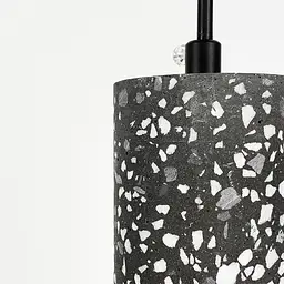 Підвіс Terrazzo Cylinder Long із сірим бетонним плафоном 30х6 см Line.F MJ 163-60*300 BK - мініатюра 3