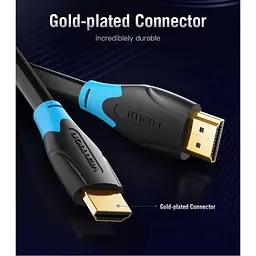 Кабель мультимедійний HDMI M to HDMI M 1.0m V2.0 Vention (AACBF) - мініатюра 9