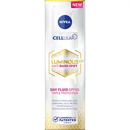 Денний флюїд Nivea Luminous 630 Потрійний захист SPF 50, 40 мл (94410)