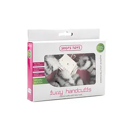 Наручники ShotsToys Handcuffs Furry (білий із чорним) - мініатюра 2