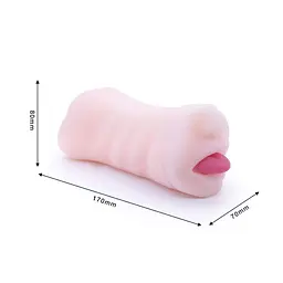 Двосторонній мастурбатор Men Powerup Eroticism: вагіна та ротик - мініатюра 2