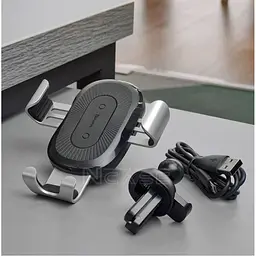 Тримач в машину з бездротовим ЗП Baseus Gravity Car Mount (Air Outlet Version) 1.67A 10W чорний (17216) - мініатюра 5