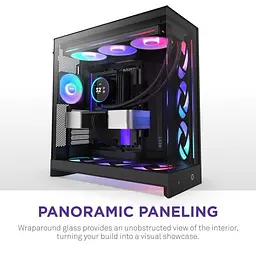 Корпус NZXT H9 Flow RGB+ Tempered Glass без БЖ Black (CM-H92FB-P1) - мініатюра 4