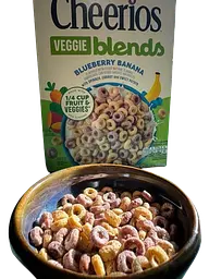 Сухий сніданок Cheerios Veggie Blends Family Size зі смаком чорниці та банана 510г - мініатюра 4