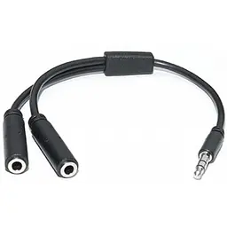 Кабель мультимедійний 3.5mm M to 2x3.5mm F 0.2m REAL-EL (EL123500039)