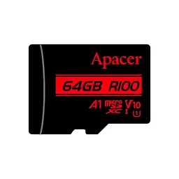 Карта пам'яті Apacer 64GB microSD class 10 UHS-I V10 A1 (AP64GMCSX10UB-RA)