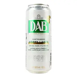 Пиво DAB Hoppy Lager світле, 5%, з/б, 0.5 л