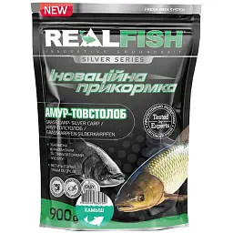 Прикормка Real Fish Silver Series Товстолоб-амур Очерет 0.9kg